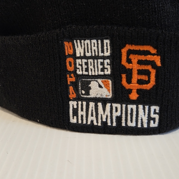 San Fransisco Giants Beanie World Series Champions 2014 New Era MLB Black OS - Picture 2 of 7